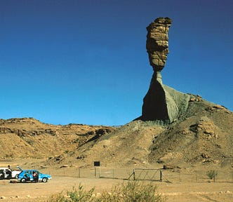 Image of Mukarob — The Finger of God — in the south of Namibia.