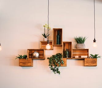 Crates Mounted On Wall