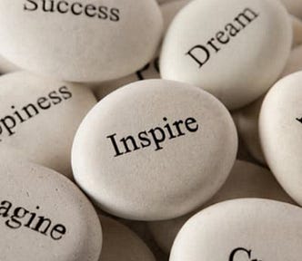 pills with inspirational words written