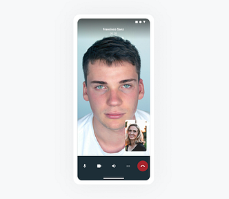 Video call prototype where 2 people are speaking to each other