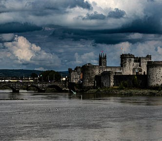 A well-preserved 13th-century castle beside the river Liffey