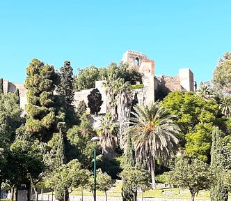 The Castle of Gibralfaro, as viewed from a distance [Photo: ©Vickey Maverick]