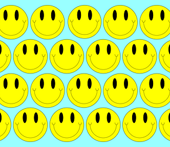 A lot of smiley cartoon faces, looking absolutely delightful.