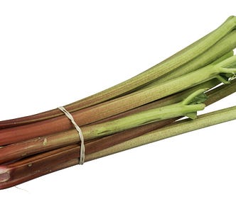 a bunch of rhubarb