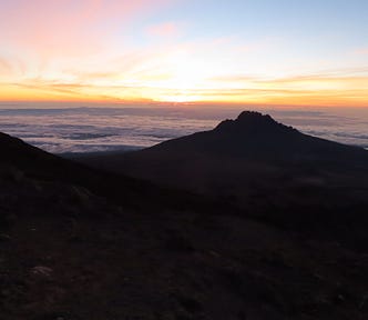 The view at 5am from the top of Mt. Kilimanjaro. Yes, I did that