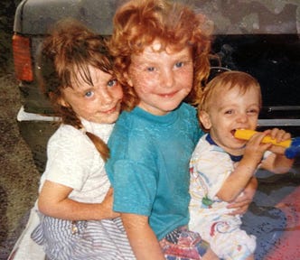 Childhood Photo of Gigi with 2 other children c. 1991-sh