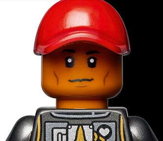 Pharrell Williams as a LEGO minifig.