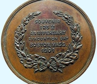 125th Anniversary Evacuation Day Medal from my Coin Collection