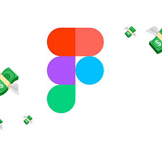 This is an image of the Figma logo with money emojis