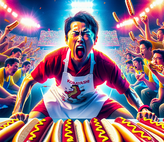 Takeru Kobayashi, 6-time world champion of competitive eating