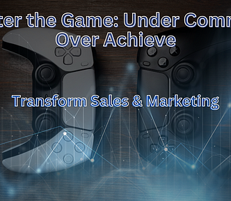 Title image for a case study article featuring Sony PlayStation’s controllers, with a focus on the ‘Under Commit and Over Achieve’ strategy. The image highlights the theme ‘Master the Game’ and relates to sales and marketing transformation, directing readers to the detailed article on www.sd-zen-zone.in.