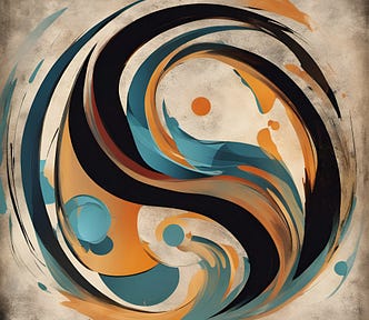 abstract art with a vaguely circular pattern