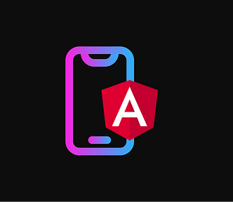 Angular logo with a phone, representing the application we built to demonstrate our point