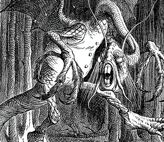 The Jabberwock, as illustrated by John Tenniel, 1871