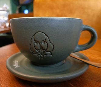 Shakespeare’s face embossed on the cup made for a unique touch [Photo: ©Vickey Maverick]