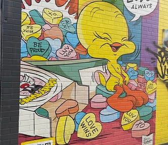 Tweety bird mural, Ontario College of Art & Design University, Toronto Canada.