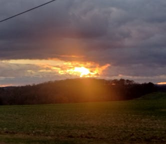 sunset like a kiln