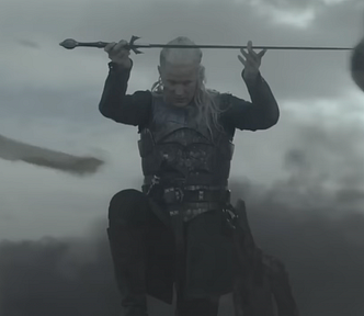 Man holding sword, Damon Targaryen from house of the dragon