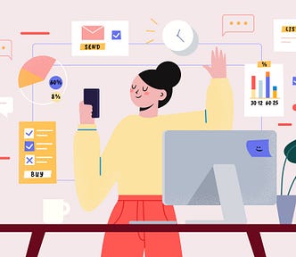 Productivity Illustration.
