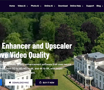 AVCLabs AI video upscaler homepage