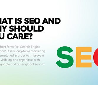 What is SEO — SEO is a short form for Search engine optimization. It’s a marketing strategy to rank higher and improve visibility in search results for Google and other global search engines.