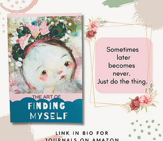 Blank Journal for writing called The Art of Finding Myself. Original cover art by Robin Liefeld
