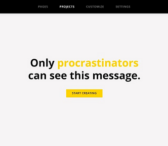 Semplice empty state for procrastinators