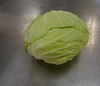 A green cabbage.