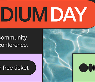 A banner promoting Medium Day on August 12, 2023. Visit https://hopin.com/events/medium-day-2023/registration to get your free ticket.