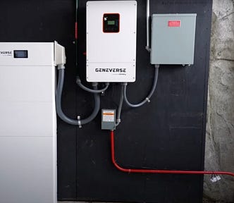 A view of a typical Geneverse PowerPillar system installed.