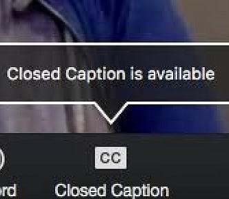 Zoom closed captioning button and notification