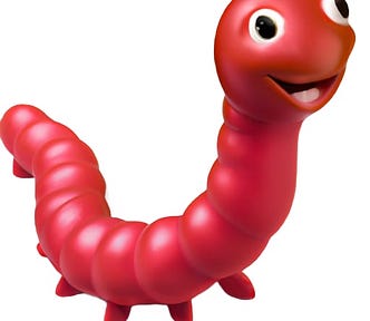 Cute little red wiggler worm
