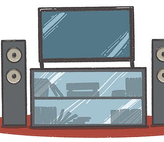 Image of TV and sound system