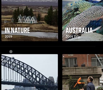 Four albums of Iceland, Australia and New York created by Apple Photos