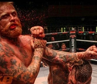 Bare knuckle boxing fight.