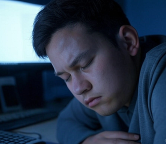 IT Tech asleep at the job.