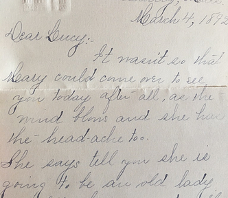 photo of a letter written in 1892