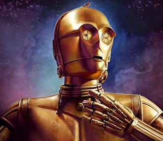 Picture of C3PO from Star Wars.