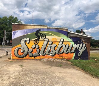 Salisbury North Carolina name mural