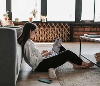 Woman starting her low-content publishing business