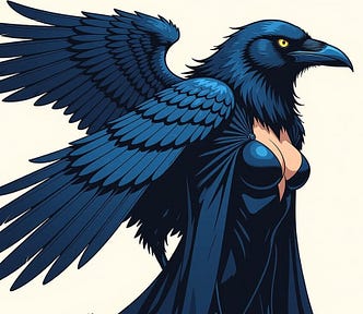 half woman half crow