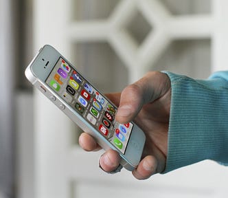 checking mobile phone