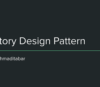 Factory Design Pattern by Majid Ahmaditabar