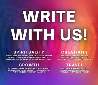 Write with us — let us begin to Create the Reality we want to see!