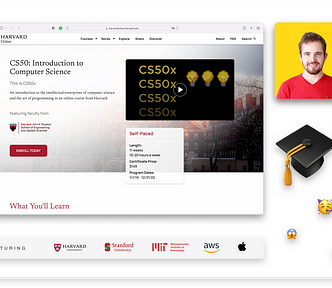 A feartured computer science course taught by Harvard University.