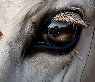 Close-up of a horse’s eye