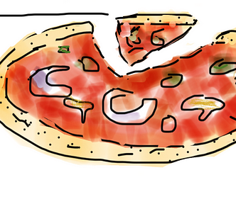 Vegetarian pizza as test coverage: a slice represents a test set, its tiniest piece (e.g. olive) is a test case.