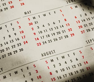 Calendar dates