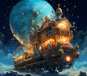 10 Hottest Midjourney AI Art Niches to Tap Into Before 2024, A surreal fantasy hot air balloob