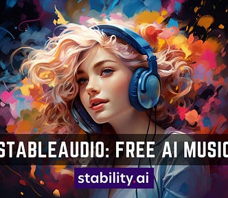 StableAudio Is Here — Create Music With AI For FREE. Medium article cover by Jim Clyde Monge
